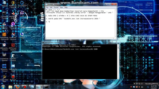 Cara Memperbaiki Microsoft Visual C++ Runtime Library Error ! With CMD смотреть онлайн