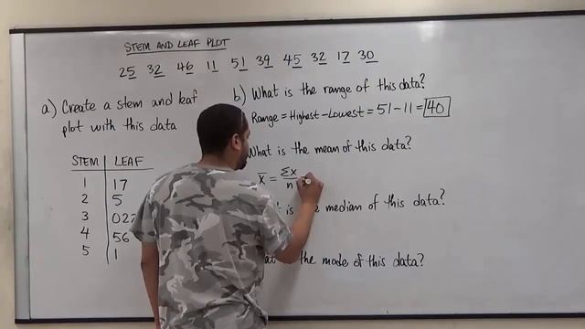 Stem and Leaf Plot, Range, Mean, Median and Mode - Free Statistics смотреть онлайн