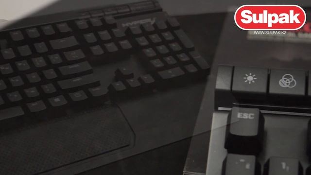 Механическая геймерская клавиатура HyperX Alloy Elite CHERRY MX Blue распаковка (www.sulpak.kz) смотреть онлайн