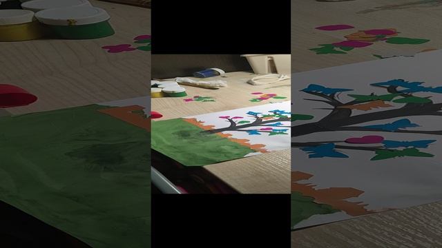 Поделка разными техниками.