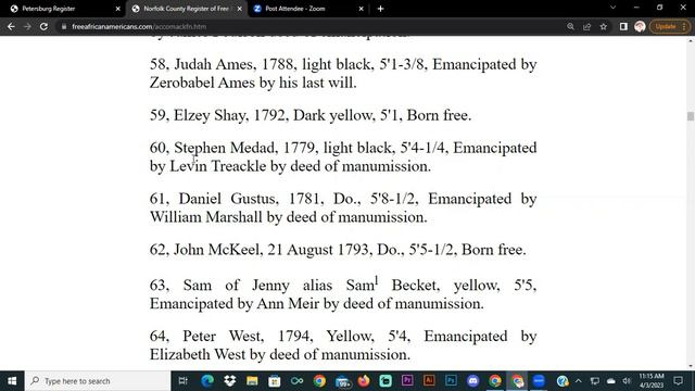 Genealogy 101 by Opemiha: Free people of Color Registry Accomack County смотреть онлайн