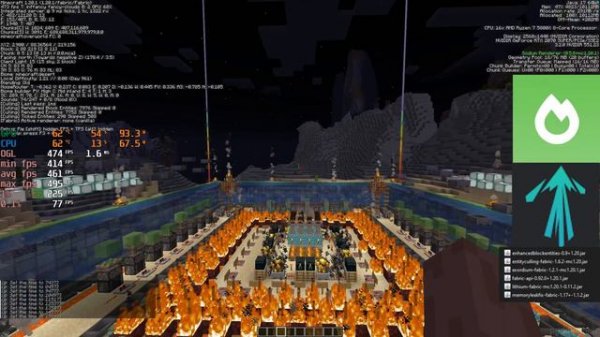 Minecraft fps test optifine vs sodium vs vulkan vs nvidium vs  immediatelyfast vs vanilla