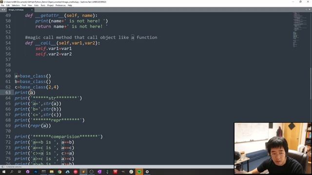 Magic method, Python Object Oriented Programing смотреть онлайн
