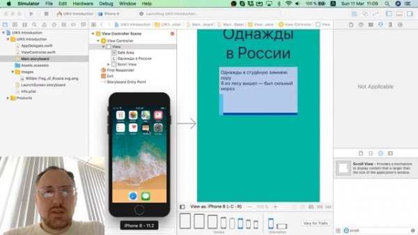 Разработка мобильных приложений для iOS на языке Swift на Mac — знакомство с UIKit (11.03.2018)