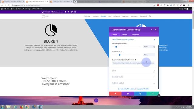 Divi Theme Supreme Modules Plugin Add A Shuffle Text Effect смотреть онлайн
