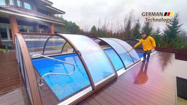 Павильон для бассейна- Поручень мешает сдвинуть павильон смотреть онлайн