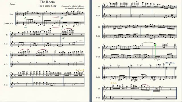 The Room Theme Flute-Clarinet Duet смотреть онлайн