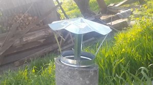Как установить грибок на трубу асбестоцементную (вентиляции, дымохода)