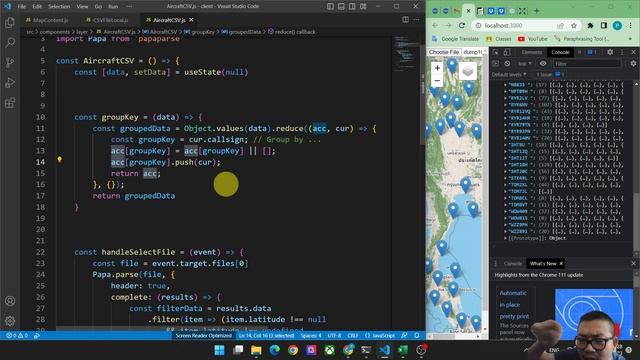 เขียนเว็บสร้างแผนที่ | React Leaflet | Input CSV Aircraft #5 смотреть онлайн
