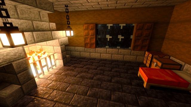 Minecraft Fireplace Ambience with Relaxing Music and 4K Shaders! смотреть онлайн