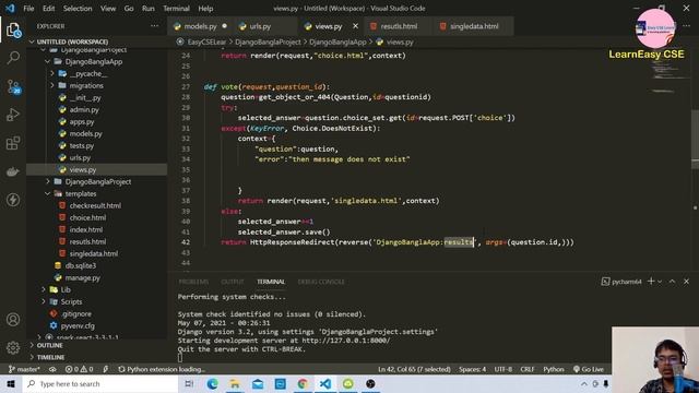Python Django Bangla বাংলা Tutorial16~Django views and model with vote send and count смотреть онлайн