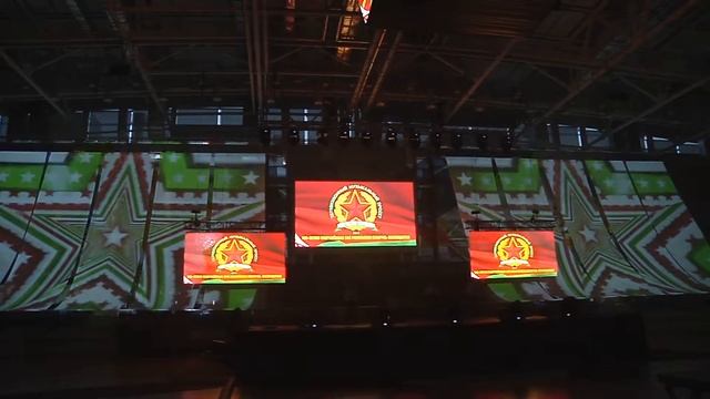 Музыкальный проект Отечеству Служим в СКА Уручье Минск. Проекционные и LED экраны в оформлении сцен смотреть онлайн