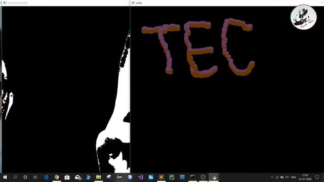 Write in air| Finger detection|Python|Technic смотреть онлайн
