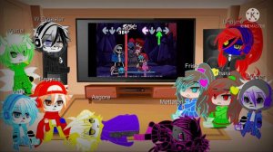 Undertale Reacts to FNF Dusttale 2.0 Mod 1/2 (Feat Murder!Sans)(Gacha Club)