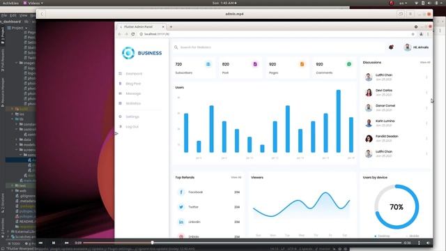 Responsive Admin Dashboard or Panel using Flutter - Flutter Web UI - Part 1 смотреть онлайн