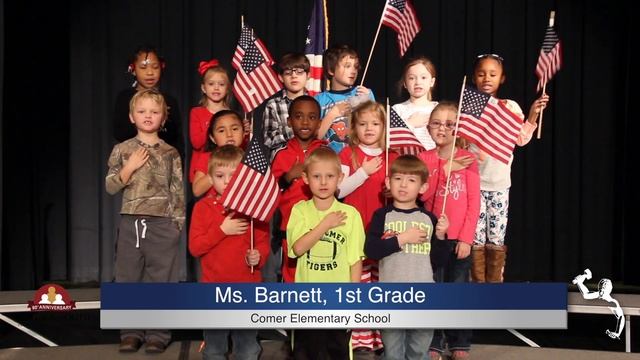 Pledge of Allegiance - Ms. Barnett - 1st Grade - B.B. Comer Elementary School смотреть онлайн