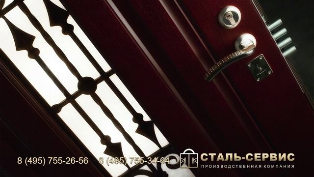 Металлическая дверь со стеклом и отделкой массивом дуба. Завод "Сталь-Сервис" смотреть онлайн