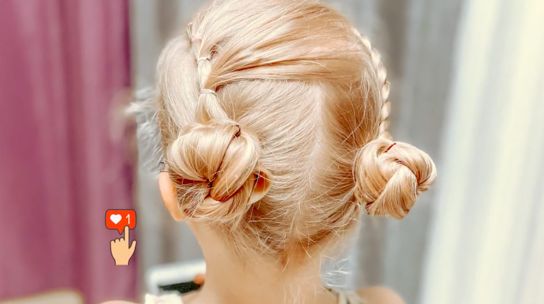 Шишечки с декором Прически для девочек смотреть онлайн