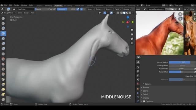 Sculpting a horse in Blender 2.8 смотреть онлайн