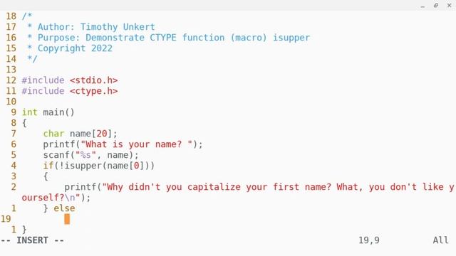 C Programming Tutorial - isupper CTYPE function смотреть онлайн