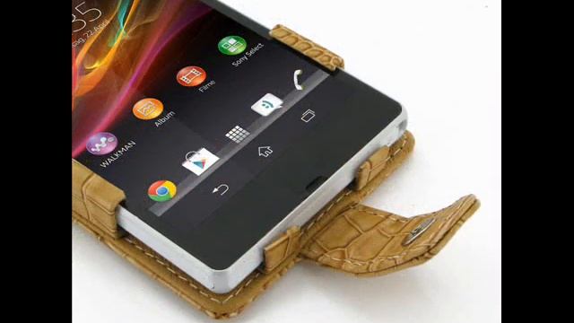 PDair Leather Case for Sony Xperia Z L36H - Flip Type (Brown/Crocodile Pattern) смотреть онлайн