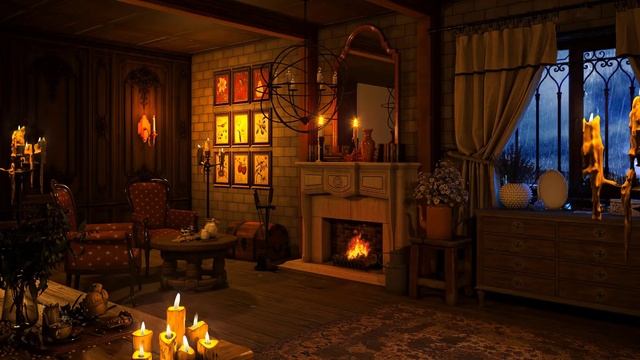 Thunderstorm & Rain Sounds | Relaxing Thunder & Lightning: Cozy Room With Rainstorm For Sleep, Rela