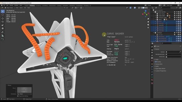 The BEST Way to Make Wires and Cables for Blender? Trying out Curve Basher! смотреть онлайн