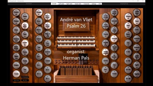 Psalm 26 André van Vliet, koraalboek Con Passione (Hauptwerk Alessandria) смотреть онлайн