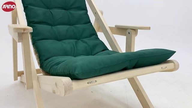 Кресло-шезлонг "СОЧИ" Большой (с зеленой подушкой) смотреть онлайн