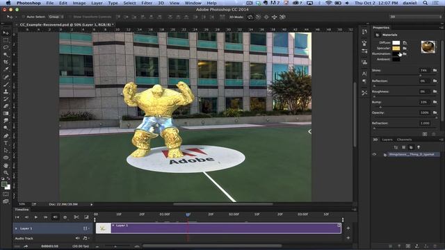 Photoshop - 2014 3D PDF & Specular Maps смотреть онлайн