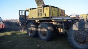 МАЗ-537 «Ураган». Запуск и остановка двигателя. Звук Д-12А-525.