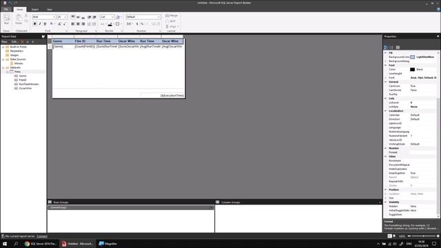 SSRS Report Builder Part 6.2 - Grouping Rows In A Table