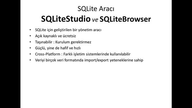 SQLite Araçları : SQLite IDE'ler смотреть онлайн