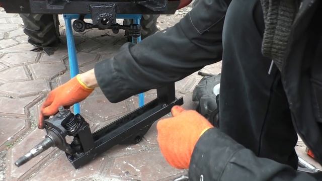 Передняя балка на МИНИТРАКТОР из мотоблока .Front axle for homemade tractor смотреть онлайн