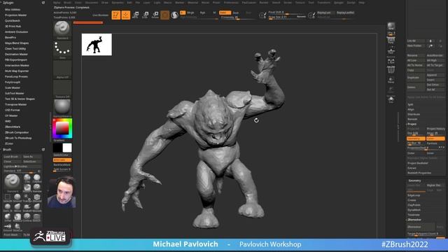 ZBrush 2023.1 New Features Stream - Proxy Pose, Drop3D 2.5D Sculpt & Paint, With Stencils, And More