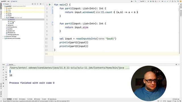 Advent of Code 2021 in Kotlin, Day 1: Sonar Sweep смотреть онлайн