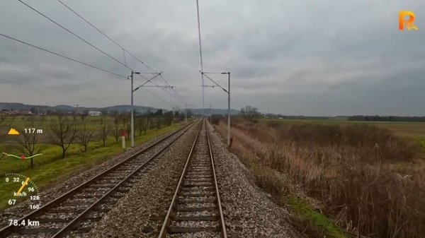 Winter Cab Ride Novska - Vinkovci (Croatian Railways) - train drivers view in 4K