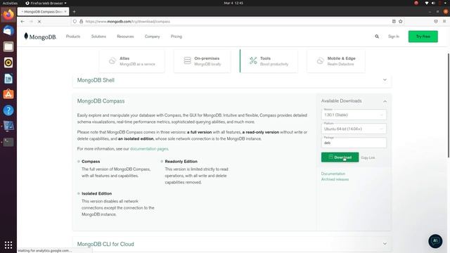 how to download and install mongodb shell and MongoDB Compass in ubuntu смотреть онлайн