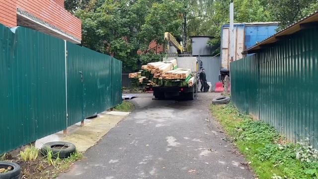 Соболь Дом|Завоз каркасного дома|Работа манипулятора смотреть онлайн
