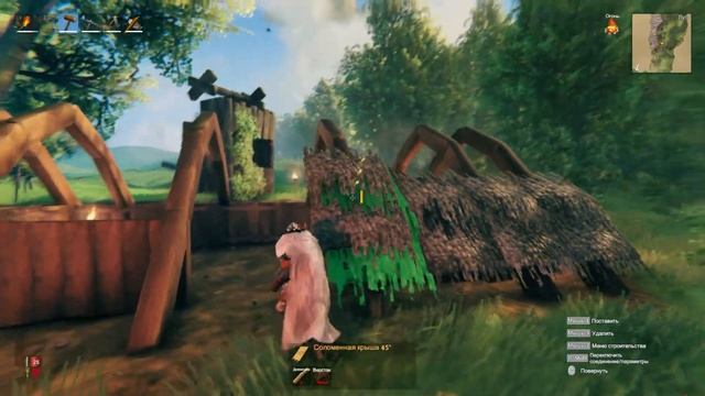 Valheim - постройка простого и красивого дома в стиле викингов смотреть онлайн