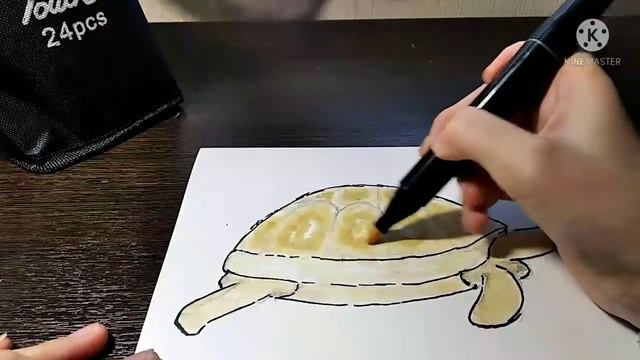 Рисуем сухопутную черепаху. смотреть онлайн