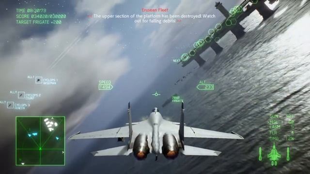 Ace Combat 7: Skies Unknown - Mission 11: Fleet Destruction (Ace - S Rank) смотреть онлайн