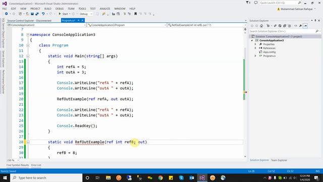 Difference Between Ref And Out Keyword In C# With Example смотреть онлайн