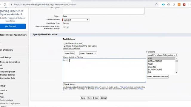 Create Workflow Rule and Workflow Field Update in Salesforce Task Object смотреть онлайн