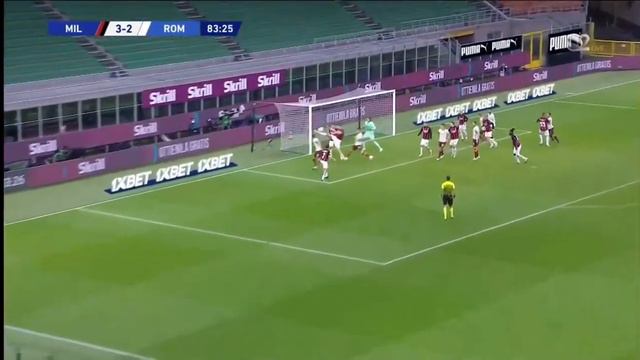 Goal Kumbulla - Milan 3 - 3 Roma HD смотреть онлайн