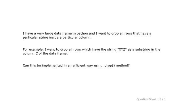 Pandas : How to drop rows from pandas data frame that contains a particular string in a particular смотреть онлайн
