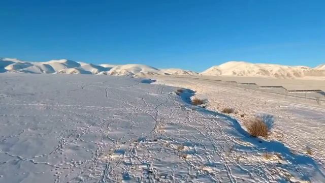 Взгляд сверху Горный Алтай Зима в горах. Кош агач смотреть онлайн