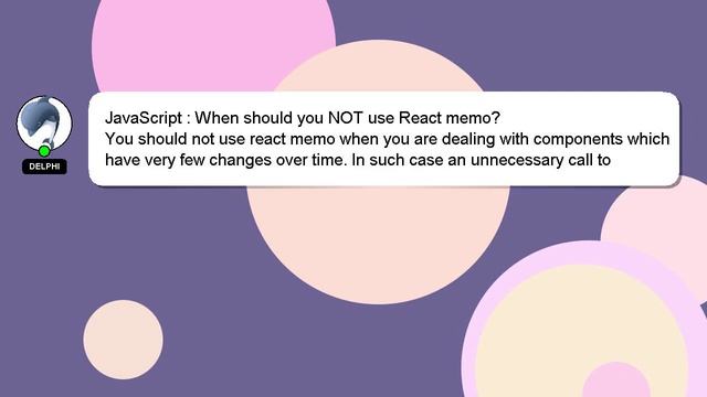JavaScript : When should you NOT use React memo? смотреть онлайн