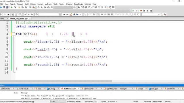 floor , ceil and round function in c++ (bangla) смотреть онлайн
