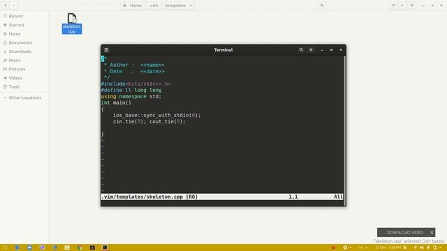 Vim configuration for c++ in Competitive programming. (Super easy) смотреть онлайн